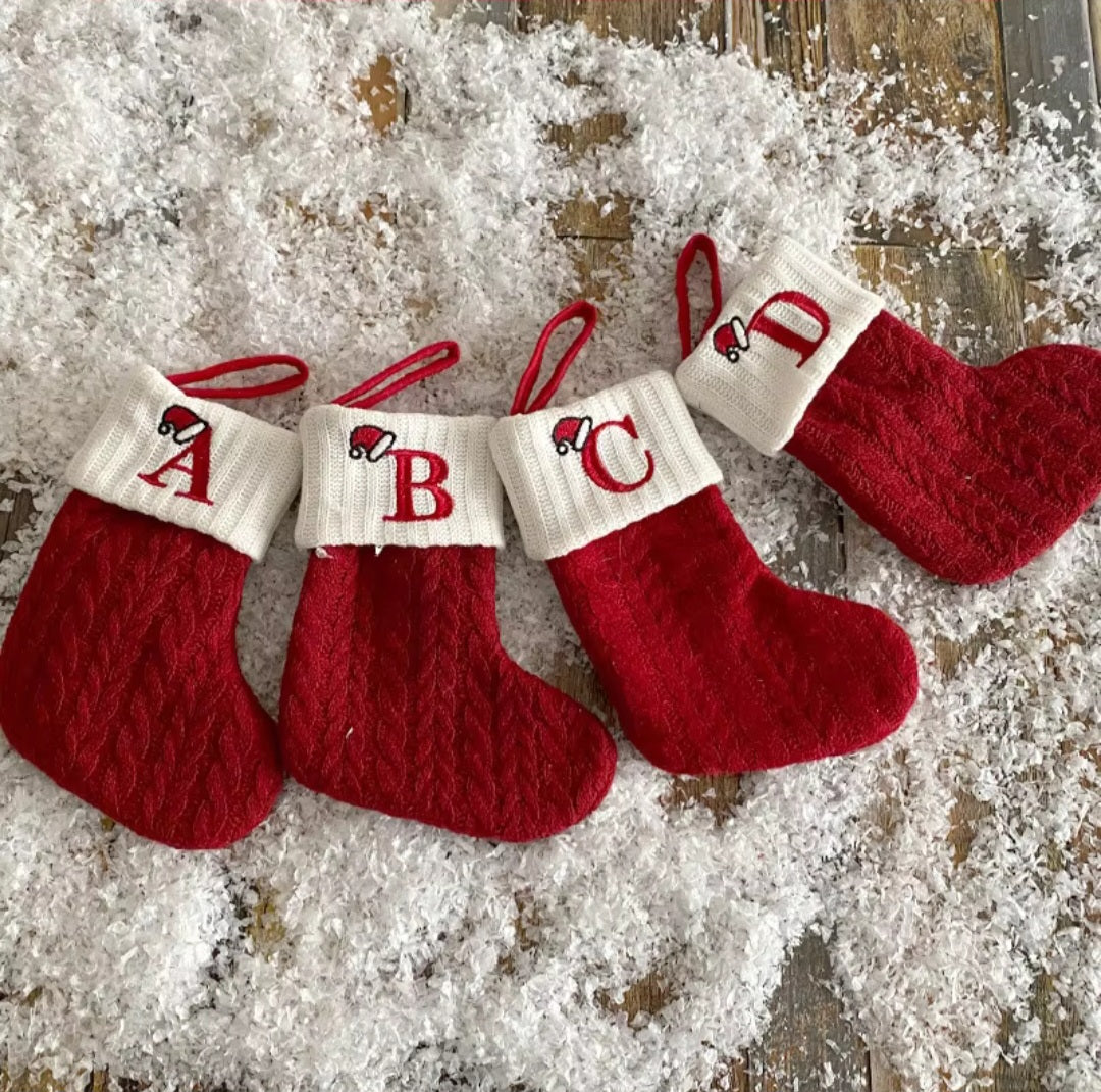 Luxury Lettered Santa Stockings