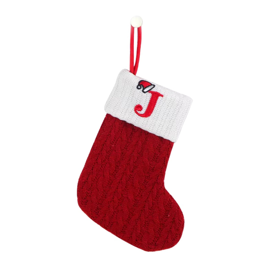 Luxury Lettered Santa Stockings