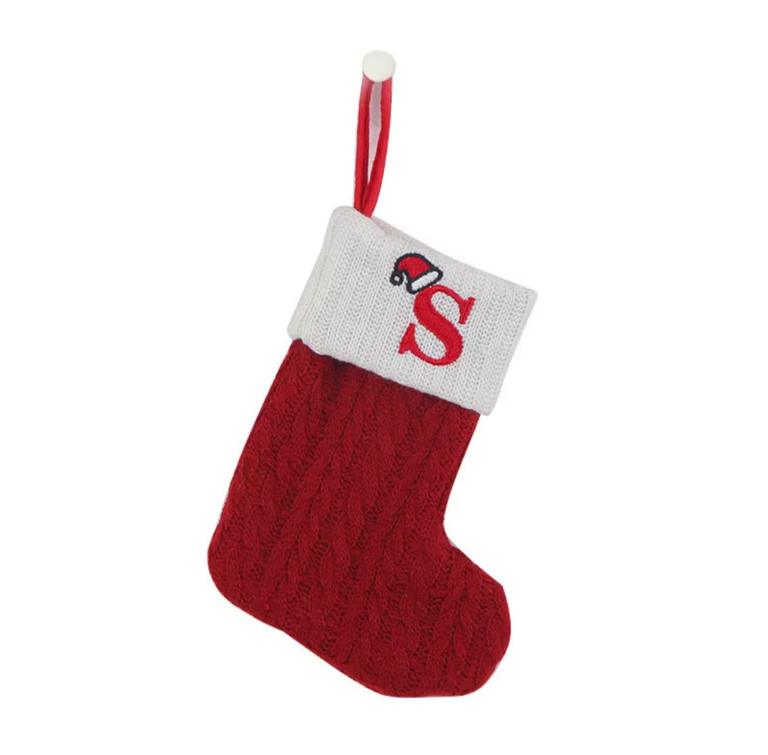 Luxury Lettered Santa Stockings