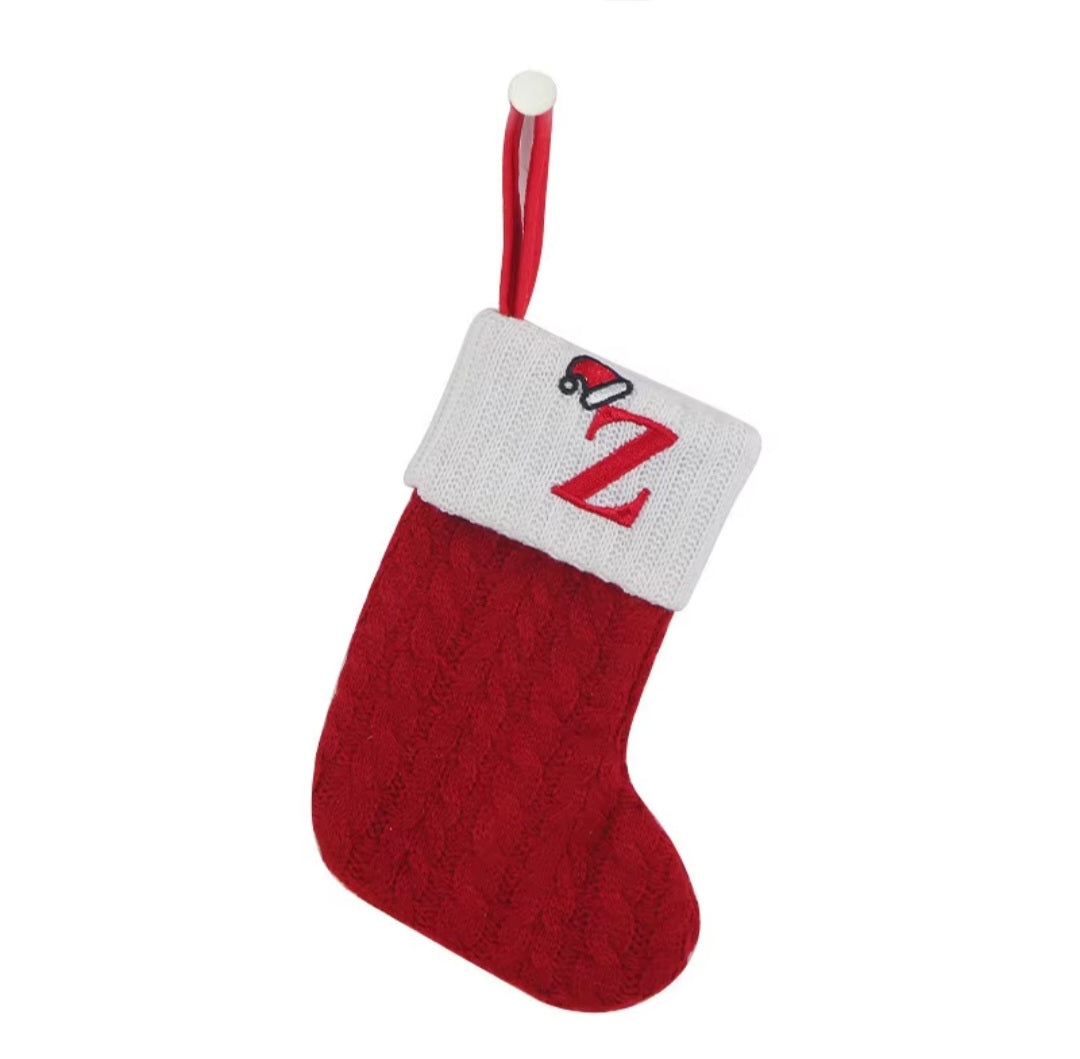 Luxury Lettered Santa Stockings