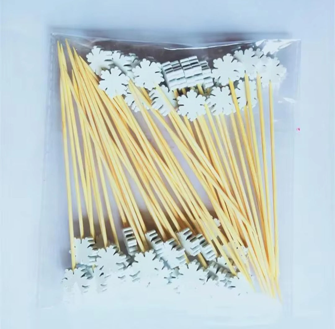 Festive Cocktail Sticks - 50 Pack