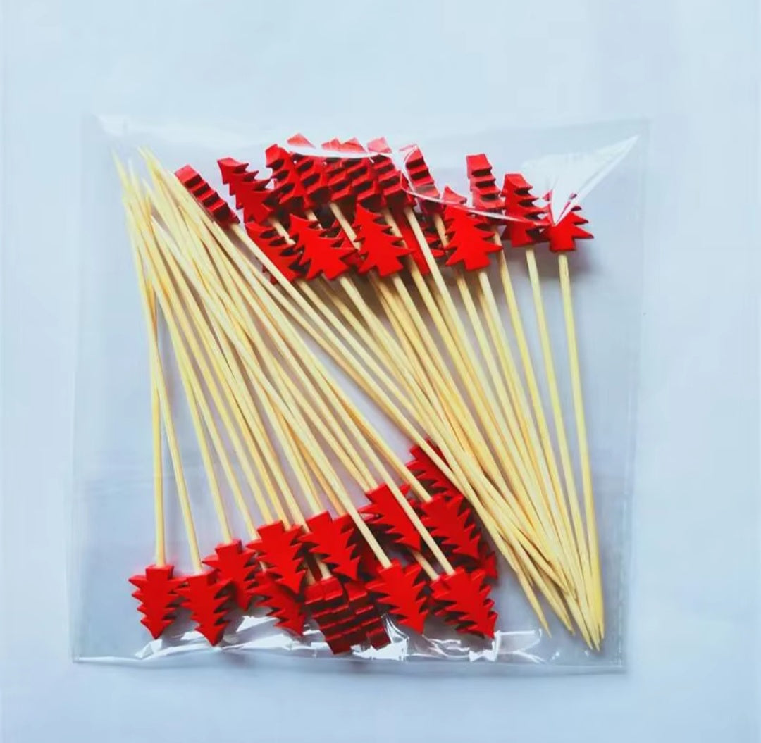 Festive Cocktail Sticks - 50 Pack