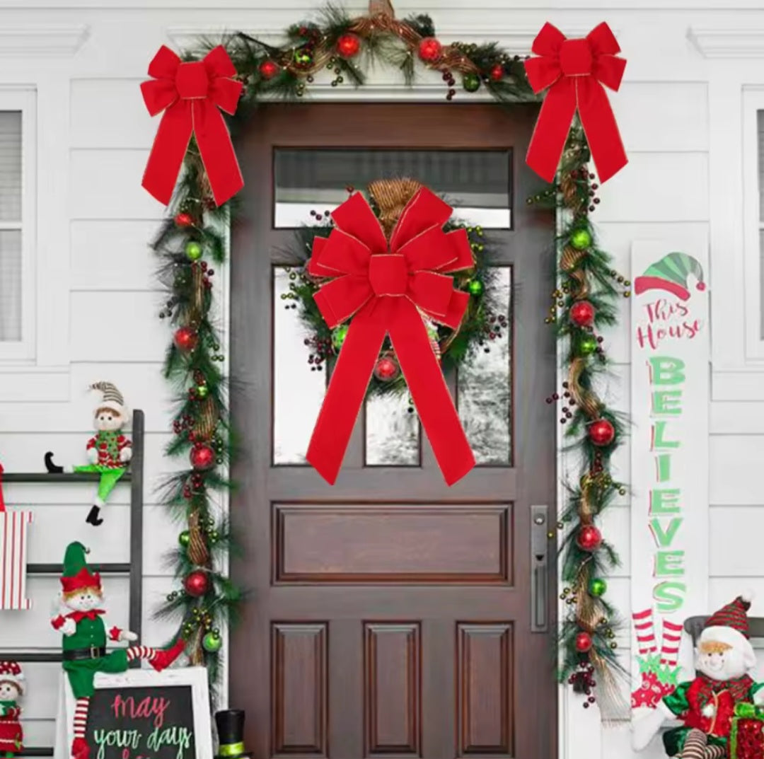 Large Red Christmas Bows