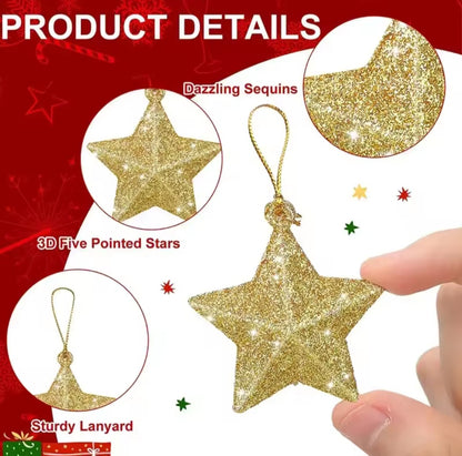 24 Festive Star Pendants