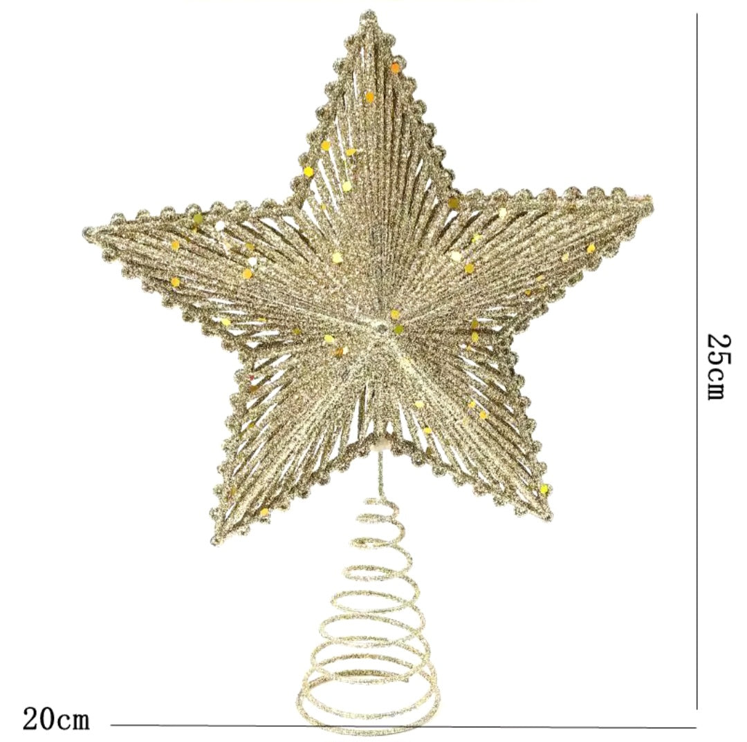 Glitter Star Xmas Tree Topper